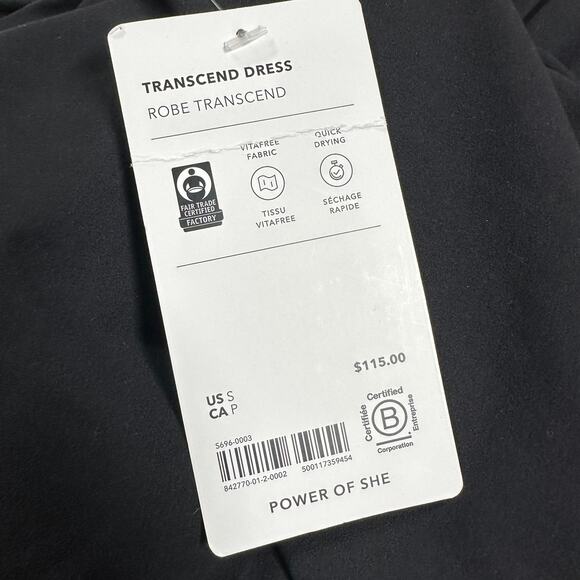 Athleta Transcend Dress Black 842770 Women's Size Small New With Tags - Picture 6 of 10